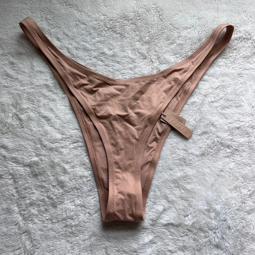 SKIMS Swim Dipped Front Bottom Ochre Tan Bikini SW-TAN-0147 Women Size 4X NEW
